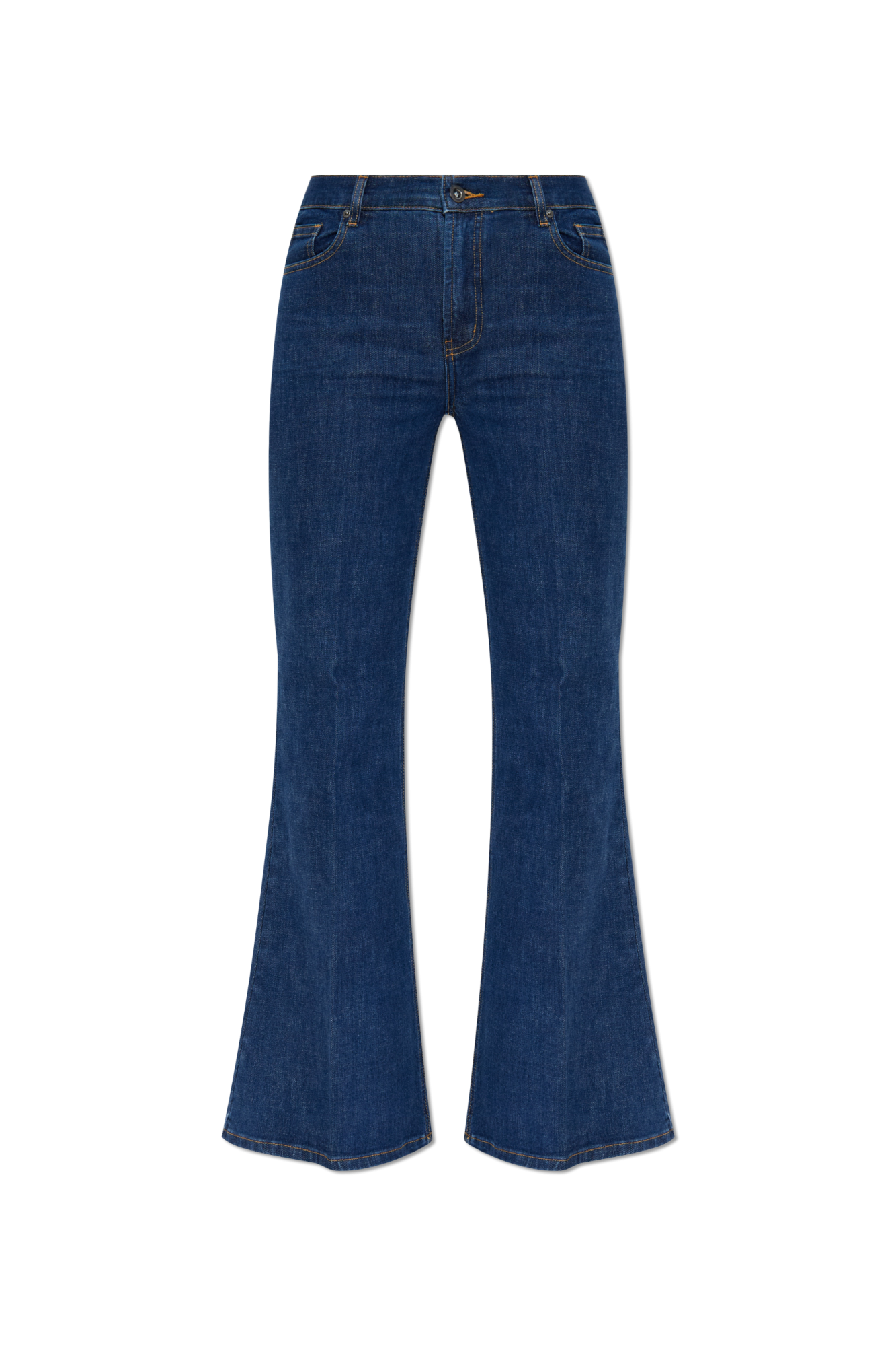 パンツ SELF PORTRAIT Women Straight Pants 812PBLUE Blue Self Portrait Rhinestone Bow Denim Jeans - Blue - Women